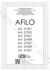 Gessi Afilo 57301 Manual Del Usuario