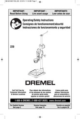 Dremel WorkStation 220 Instrucciones De Instalación