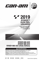 Can-Am RYKER 900 ACE 2019 Guia Del Usuario