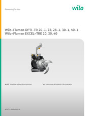 Wilo Wilo-Flumen OPTI-TR 22 Instrucciones De Instalación Y Funcionamiento