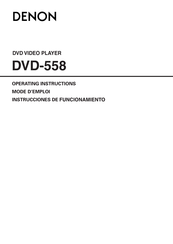 Denon DVD-558 Instrucciones De Funcionamiento
