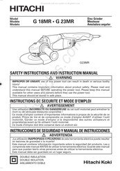 Hitachi Koki G23MR Instrucciones De Seguridad Y Manual De Instrucciones