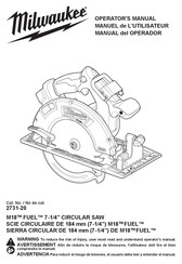 Milwaukee M18 FUEL 2731-20 Manual Del Operador