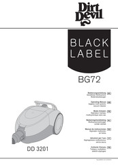 Dirt Devil BLACK LABEL DD 3201 Manual De Instrucciones