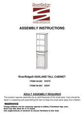 RiverRidge ASHLAND TALL CABINET 06-082 Instrucciones De Montaje