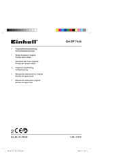 EINHELL GH-DP 7835 Manual De Instrucciones Original