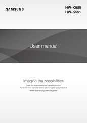 Samsung HW-K551 Manual Del Usuario