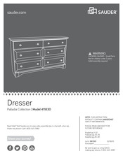 Sauder Dresser Palladia 411830 Manual De Instrucciones