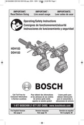 Bosch HDH183 Instrucciones De Funcionamiento Y Seguridad