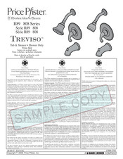 Price Pfister TREVISO R89 808 Serie Instrucciones De Montaje