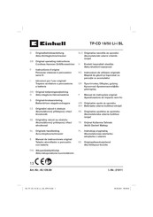 EINHELL TP-CD 18/50 Li-i BL Manual De Instrucciones Original