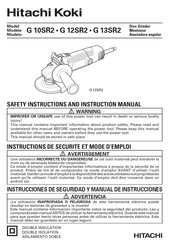 Hitachi Koki G 13SR2 Manual Del Usuario