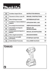 Makita TD002G Manual De Instrucciones