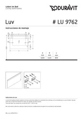 DURAVIT Luv LU 9762 Instrucciones De Montaje