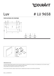 DURAVIT Luv LU 9658 Instrucciones De Montaje