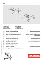 Franke F5SM2001 Instrucciones De Montaje Y Servicio