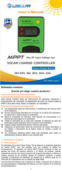 Ldsolar MPPT 20A Manual De Instrucciones