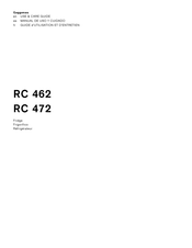 Gaggenau RC 472 Manual De Uso Y Cuidado