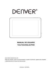 Denver TAQ-70353KBLUE/PINK Manual De Usuario