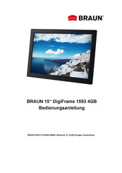 Braun DigiFrame 1593 Manual Del Usuario