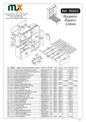 mx moveis RG023 Instrucciones De Montaje