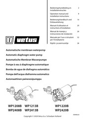 Vetus WP1220B Manual De Manejo Y Instrucciones De Instalación