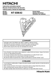 Hitachi Koki NT 65MA3 Instrucciones Y Manual De Seguridad