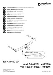 Westfalia Automotive 305 423 600 001 Instrucciones De Montaje Y De Servicio