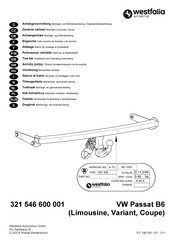 Westfalia Automotive 321 546 600 001 Manual De Instrucciones