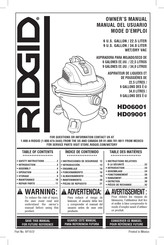 RIDGID HD06001 Manual Del Usuario