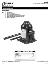 Sunex Tools 4420S Manual De Instrucciones