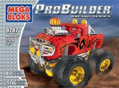 Mega Bloks PROBUILDER RACING Monster Truck Fury 9787 Manual De Instrucciones