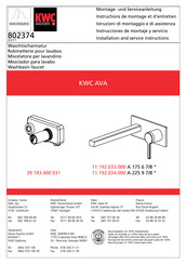 KWC AVA 11.192.033.000 Instrucciones De Montaje Y Servicio