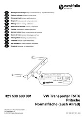 Westfalia 321 538 600 001 Instrucciones De Montaje Y De Servicio