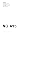 Gaggenau VG 415 Instrucciones De Uso