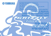 Yamaha GRIZZLY 700 FI 2009 Manual Del Propietário
