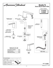 American Standard Studio S T105900 Manual De Instrucciones
