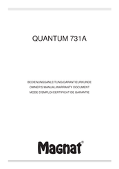 Magnat QUANTUM 731A Manual Del Propietario/ Certificado De Garantía