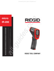 RIDGID micro IR-200 Manual De Instrucciones