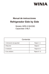 WINIA WRS-518HCBD Manual De Instrucciones