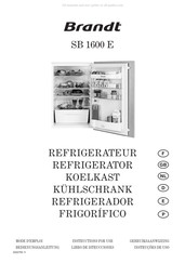 Brandt SB 1600 E Libro De Instrucciones