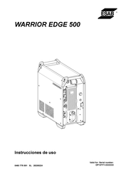 ESAB WARRIOR EDGE 500 Instrucciones De Uso