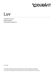 DURAVIT Luv LU 9658 Instrucciones De Montaje Y Uso