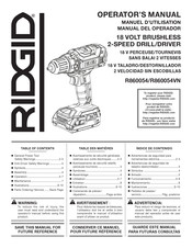 RIDGID R860054 Manual Del Operador