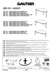 Gautier ADDICT 311272 Instrucciones De Montaje