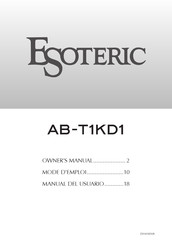 Esoteric AB-T1KD1 Manual Del Usuario