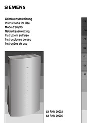 Siemens S1 RKM 09002 Instrucciones De Uso