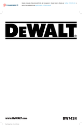 DeWalt DW743N-QS Traducido De Las Instrucciones Originales
