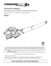 Lithium Earthwise LB20020 Manual Del Operario