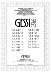 Gessi 316 54413 Manual Del Usuario
